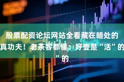 股票配资论坛网站全看藏在暗处的真功夫！老茶客都懂：好壶是“活”的