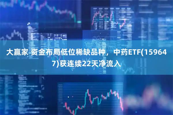 大赢家 资金布局低位稀缺品种，中药ETF(159647)获连续22天净流入